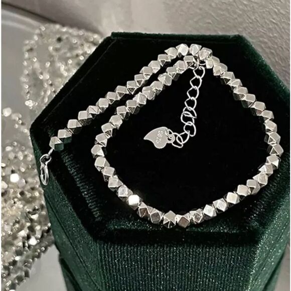 The Geo Tennis Bracelet in Tibetan Silver 925 - Picture 2 of 8